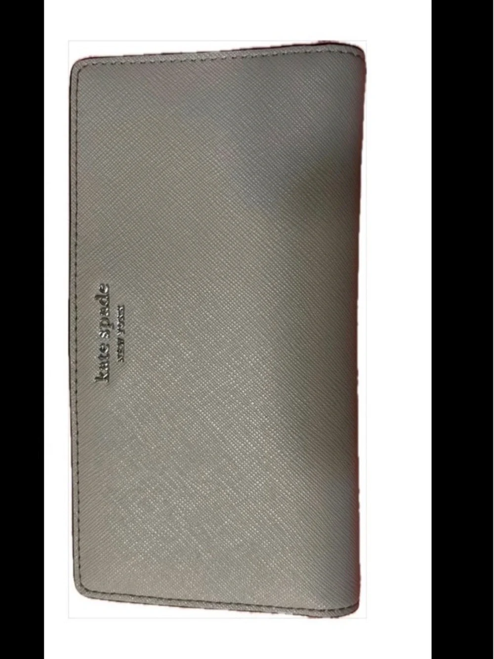 kate spade Gray Saffiano Leather Continental Wallet